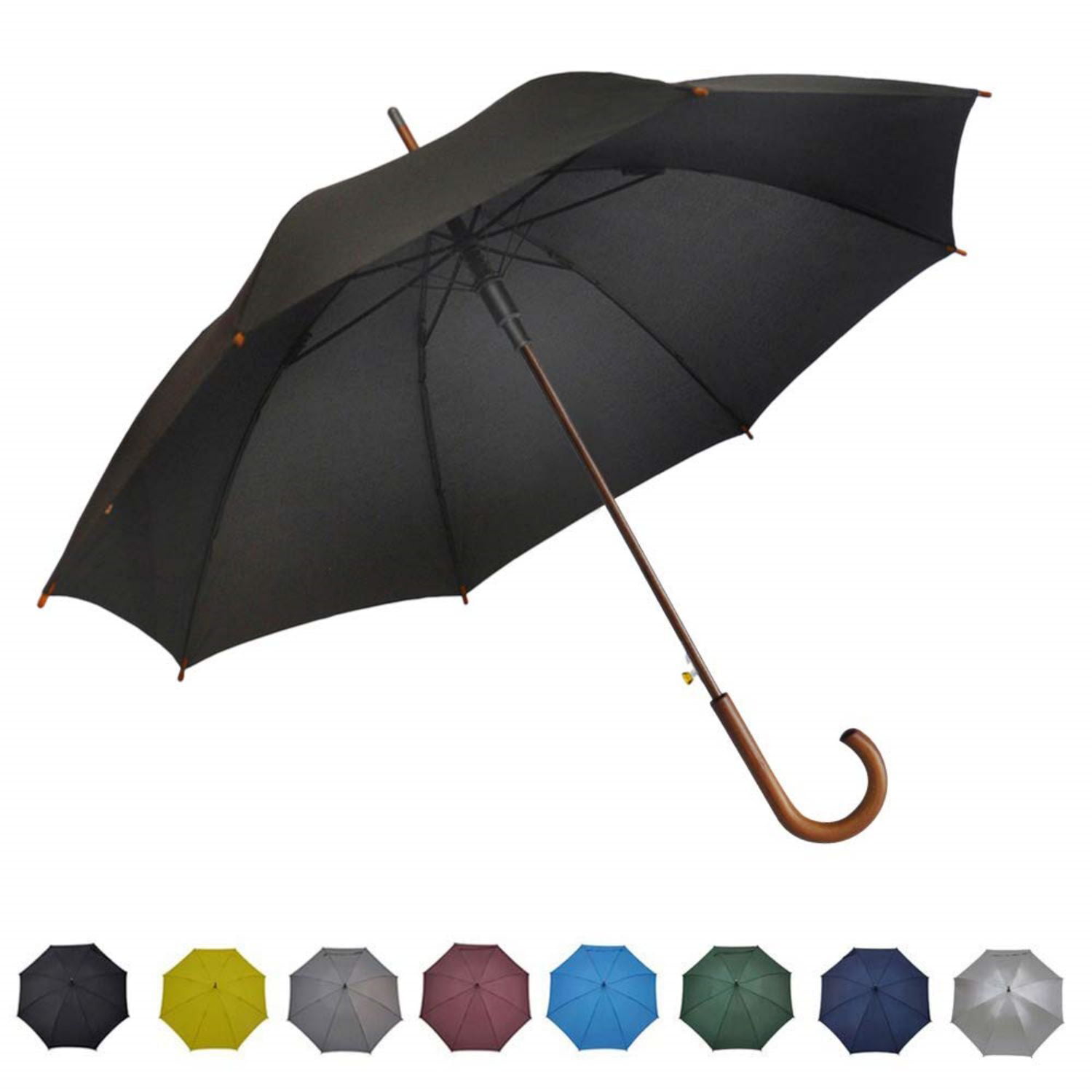 12 Ribs Windproof Travel Umbrella with Tefloning Canopy Auto Open/Close H4C4 