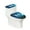 Blue Butterfly, variant on KUIFORTI Toilet Seat Cover Set Grey Toilet Cover Seat Round Toilet Tank Cover for Bathroom Accessories Classic Marble Decor