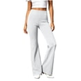 thumbnail image 2 of Aimik Women's Stretchy Bootcut Flare Jeans High Waisted Pants with Stitching Detail Slim Fit Trousers for Office Work, 2 of 6