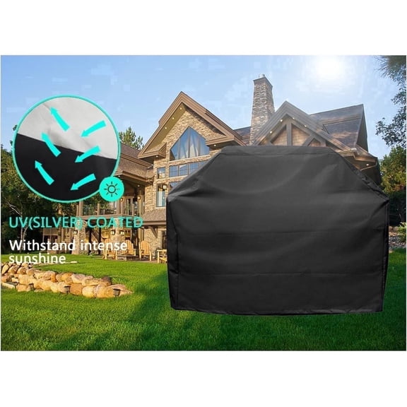 170x60x117cm Grill Cover, 210D Oxford Fabric Waterproof Dustproof BBQ Cover, UV Resistant Outdoor Garden Barbecue Protector