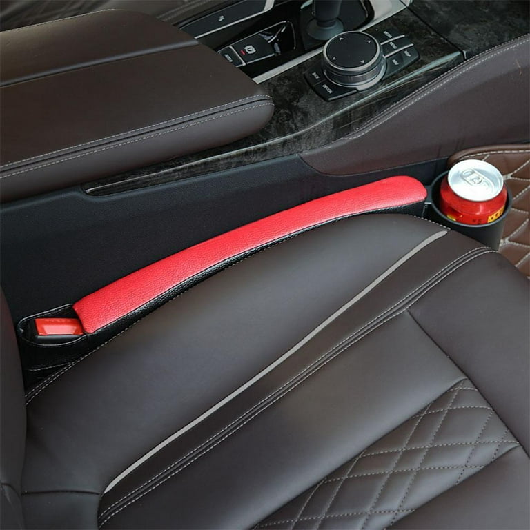 Grey Car Seat Gap Filler Pocket Auto Seat Leak Stop Pad Soft Padding  Storage