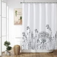 thumbnail image 3 of Leaves Stall Shower Curtain, Farmhouse Wildflower Plant Bath Curtain Brown Flowers Waterproof Fabric Shower Curtain Set for Bathroom Decoration with Hooks 48x84 Inch, 3 of 6