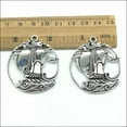 thumbnail image 4 of U8MO 3/10/30/100pc retro style Pirate ship alloy charms pendants 43x38mm-ancient silver-3pcs, 4 of 5