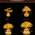 thumbnail image 1 of Árbol de citrino Nafu, regalo de oficina, mini adornos artesanales de escritorio para el hogar, bolsa de dinero de resina, regalo de árbol, 1 of 5