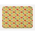 thumbnail image 1 of Spanish Bath Mat, Dancing Mexican Women Cactus and Chili Peppers Jalapeno Latin Motif, Plush Bathroom Decor Mat with Non Slip Backing, 29.5" X 17.5", Green Vermilion Yellow, by Ambesonne, 1 of 2