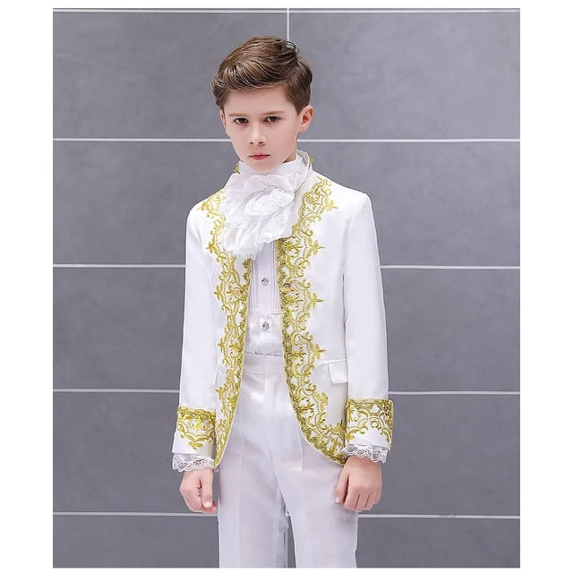 Disfraz de Príncipe Medieval para niños, traje de esmoquin de caballero vampiro, regalo de cumpleaños