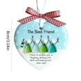 thumbnail image 3 of Personalized Friendship Sea Glass Ornament for Christmas Birthday, Ceramic Mix Acrylic 2 Layer Ornament for Friend, Best Friend Christmas Ornaments Gift, Timeless Friendship Xmas Keepsake, 3 of 8