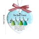 thumbnail image 3 of Colgante Decorativo Adorno de cristal marino «Brindemos por la amistad» con frase inspiradora para decorar el árbol de Navidad, 8 cm, blanco, 1 unidad JASKFLY, 3 of 8