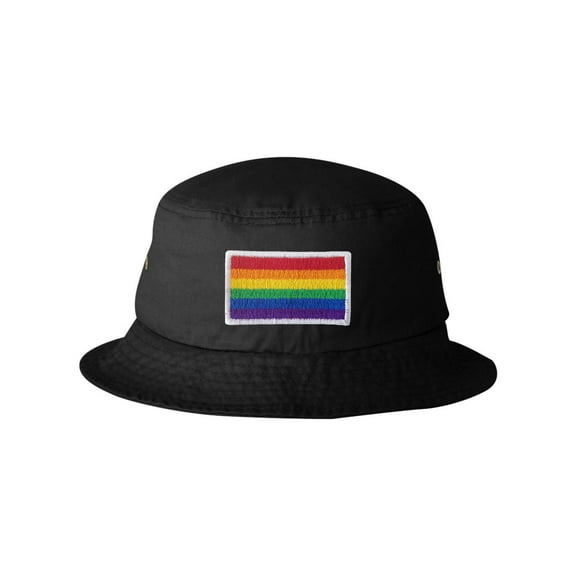 Adult Rainbow Gay & Lesbian Pride Flag Embroidered Bucket Cap Dad Hat