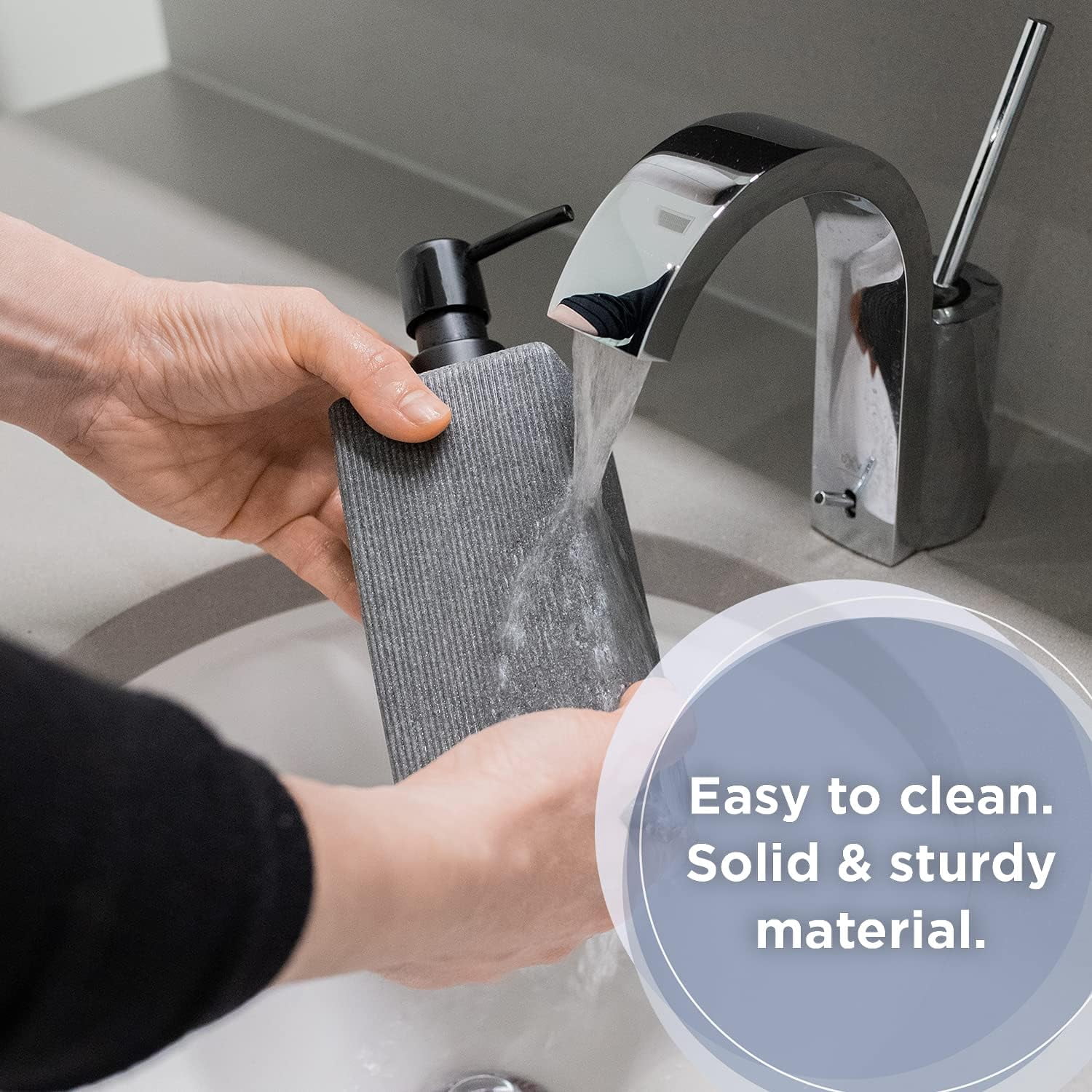 Kitchen Soap Dispenser Set of 3-3 Pack of Stone Kitchen Soap Dispenser with No-Leak Pump