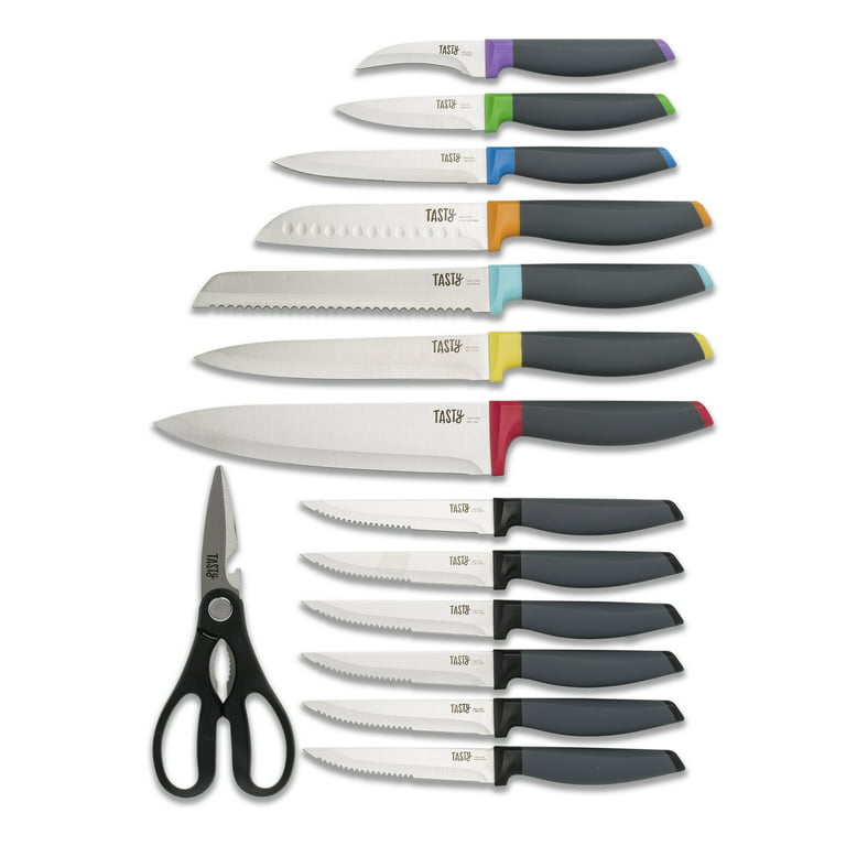 BRAVESTONE Knife Sets for Kitchen with Block, 15 Pcs Kitchen Knife Set with  Block Self Sharpening, Dishwasher Safe, Anti-slip handle, White - Coupon  Codes, Promo Codes, Daily Deals, Save Money Today