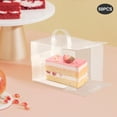 thumbnail image 4 of Heavy-Duty 50Pcs Cake Boxes, 0.25mm Thickened PET Disposable Containers, Dustproof Cupcake Holders for Birthday Christmas, 4 of 17