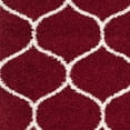 thumbnail image 5 of SAFAVIEH Hudson Arline Geometric Shag Area Rug, Red/Ivory, 3' x 5', 5 of 6