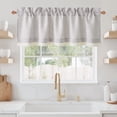thumbnail image 3 of NICETOWN Valance Curtains for Kitchen, Semi sheer Light Filtering Linen Valance for Bathroom & Kitchen, Rod Pocket Rustic Soft Linen Valance, Angora, 1 Panel, 3 of 8
