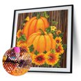 thumbnail image 4 of Diamante pintura girasol calabaza 5D DIY mosaico redondo completo cuadro de pared 30x30cm Hugtrwg Para estrenar, 4 of 9