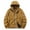 Rose Gold, variant on Fleece Jacket Men Hooded Long Sleeved Thermal Warm Coats Casual Loose Fit Streetwear Outdoor Outwear With Pockets Grey M