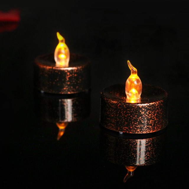 Velas negras de Halloween Velas electrónicas LED Decoración de calabaza de Halloween Velas LED 12pcs ShuxiuWang 8390605527418