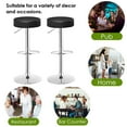 thumbnail image 4 of Gymax Set of 2 Adjustable Round Leather Seat Hydraulic Swivel Bar Stool Black, 4 of 10