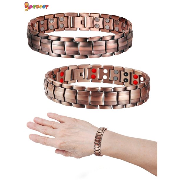 Spencer Spencer Men's Pure Copper Double Therapy Bracelet