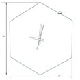 thumbnail image 5 of LeisureMod Manchester Modern Design Hexagon Shaped Silent Non-Ticking Wall Clock, White, 5 of 5