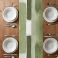 thumbnail image 6 of Sage Green Geometric Table Runner - 120 Inch Long, Kitchen Dining Table Runner Dresser Scarves, Watercolor Ombre Modern Abstract Art Farmhouse Decor for Coffee Tables Wedding Party Banquet, 6 of 8