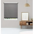 thumbnail image 2 of Linen Avenue Cordless Coastal Blackout Standard Roller Shade– UV Protection, Room Darkening Window Covering for Home & Office – Charcoal Cove 66 W X 78 H (Arrives 1/4" Narrower), 2 of 9