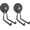 Large L/2Pack 32-160lbs, variant on Heavy Duty Hooks with 2.60" D Round Base- 2Pack, Middle Hook, Storage Hooks for Power Drill,Garden Tools,Hose,Pegboard,Garage,Workshop