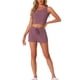 thumbnail image 2 of INSPIRE CHIC Conjunto de Pijamas de Dos Piezas para Mujeres, Top de Tirantes de Punto Acanalado con Pantalones Cortos, Color Rojo, 2 of 5