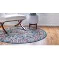 thumbnail image 3 of Rugs.com Rabia Collection Rug – 10' Round Blue Low Rug Perfect For Kitchens, Dining Rooms, 3 of 9