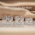 thumbnail image 4 of Pendientes YODEWA redondos de plata de ley 925 con moissanita de 1 quilate, 4 of 7