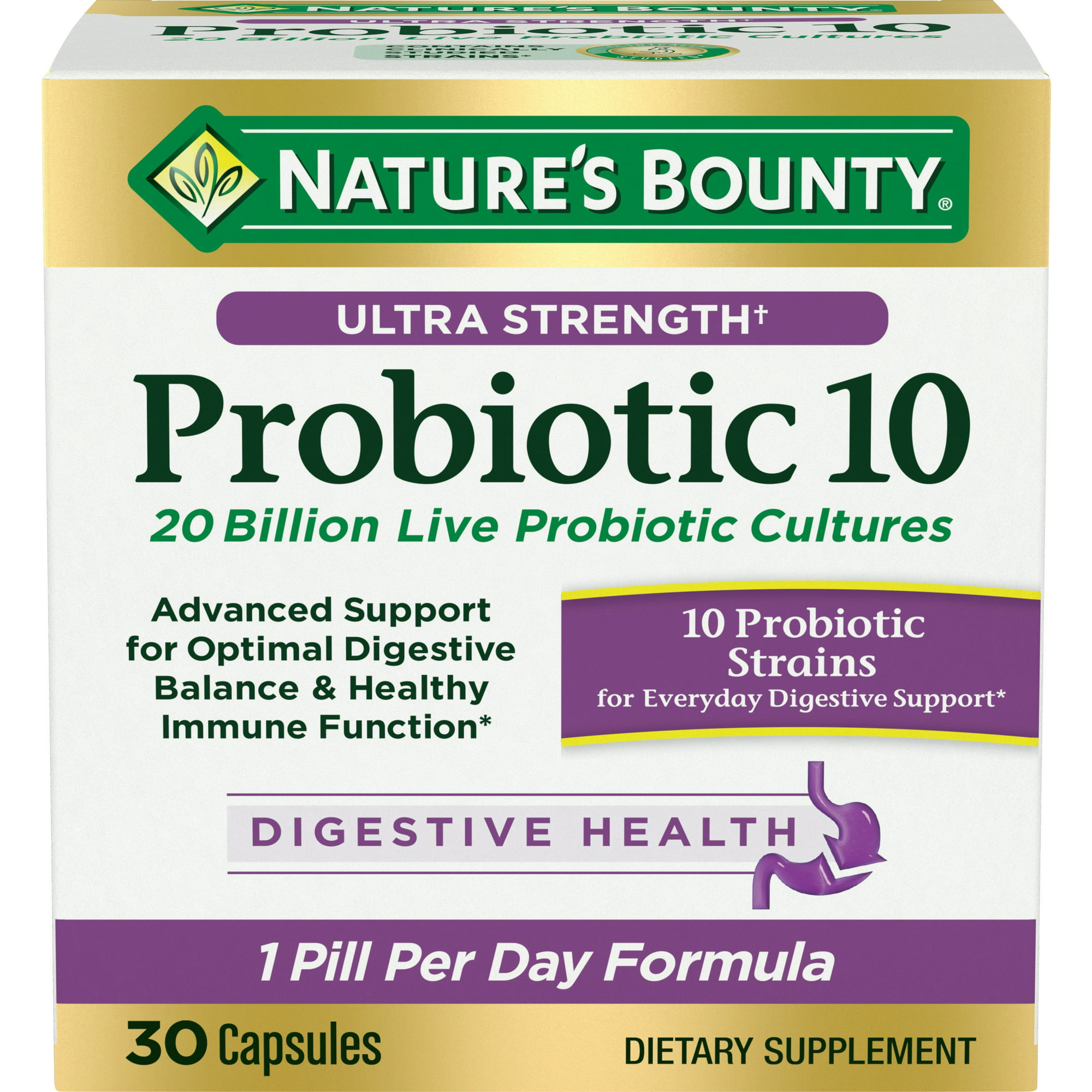 Nature's Bounty Ultra Strength Probiotic 10, Capsules, 30 Ct