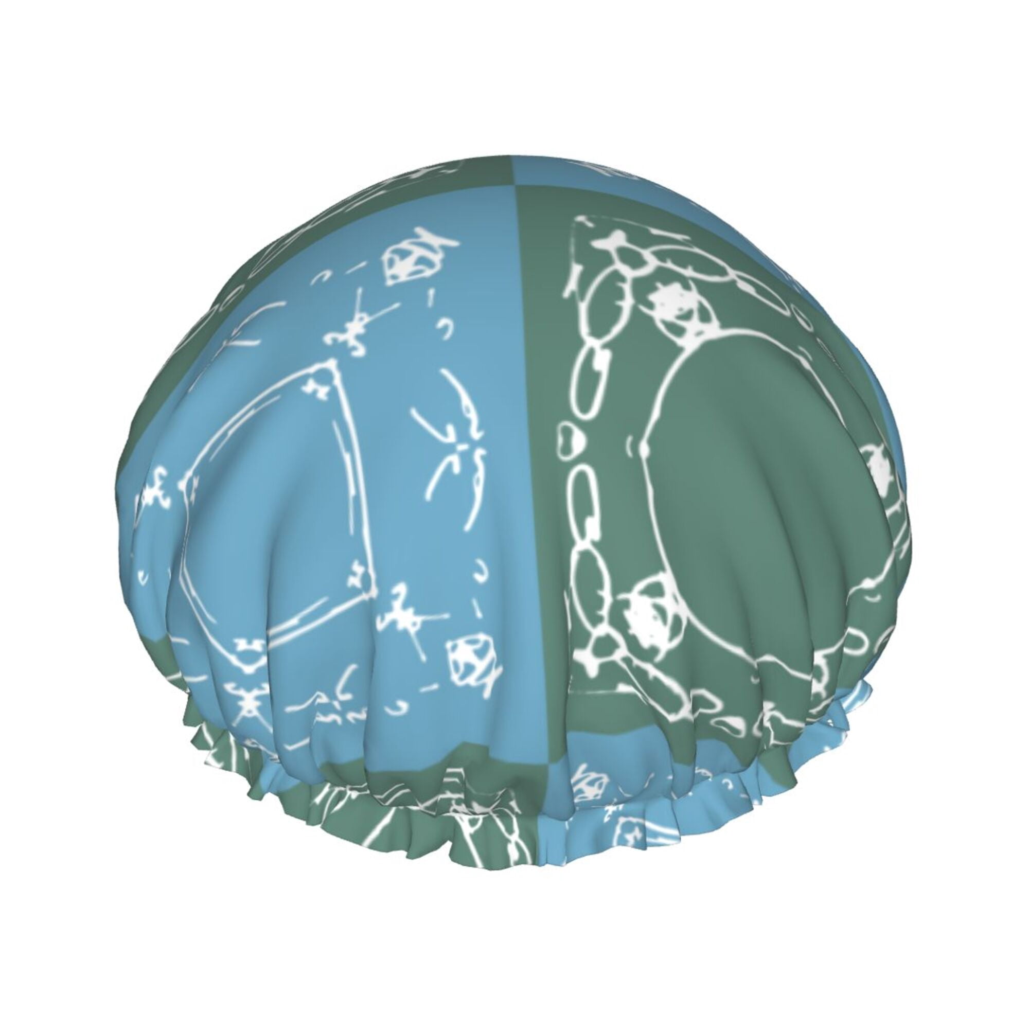 BQCA Wasserdichte Duschhaube – 2 Stück, Aus Acryl, Für Damen & Mädchen (Gold & Grau)