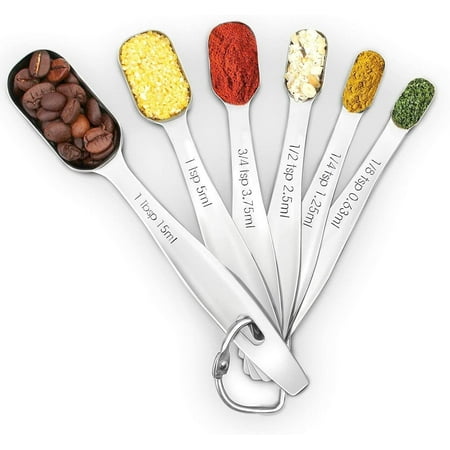 

Measuring Spoons Set Stainless Steelof 6 Piece Tablespoon Kitchen Utensils Gadgets
