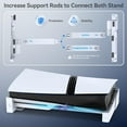 thumbnail image 6 of OIVO PS5/ Slim/Pro Horizontal Stand for Disc & Digital Console, Stable PS5 Accessories Base Stand with Upgraded Support Rods on Bottom & Scalable Design for PlayStation 5 Console-White, 6 of 7