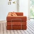 thumbnail image 5 of YINIX 81.6" Sleeper Sofa with Two Pillows, Comfy Modular Convertable Sofa Couch for Living Room, Small Spaces, Orange, 5 of 14