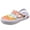 White and Orange, variant on Men Women Garden Shoes Summer Beach Clogs Sandals with Adujustable Strap Lightweight Slippers Around the House Water Shoes Black 36