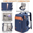 thumbnail image 4 of Mochila Lumesner Carry On de 40 litros de capacidad, resistente al agua, azul, 4 of 7
