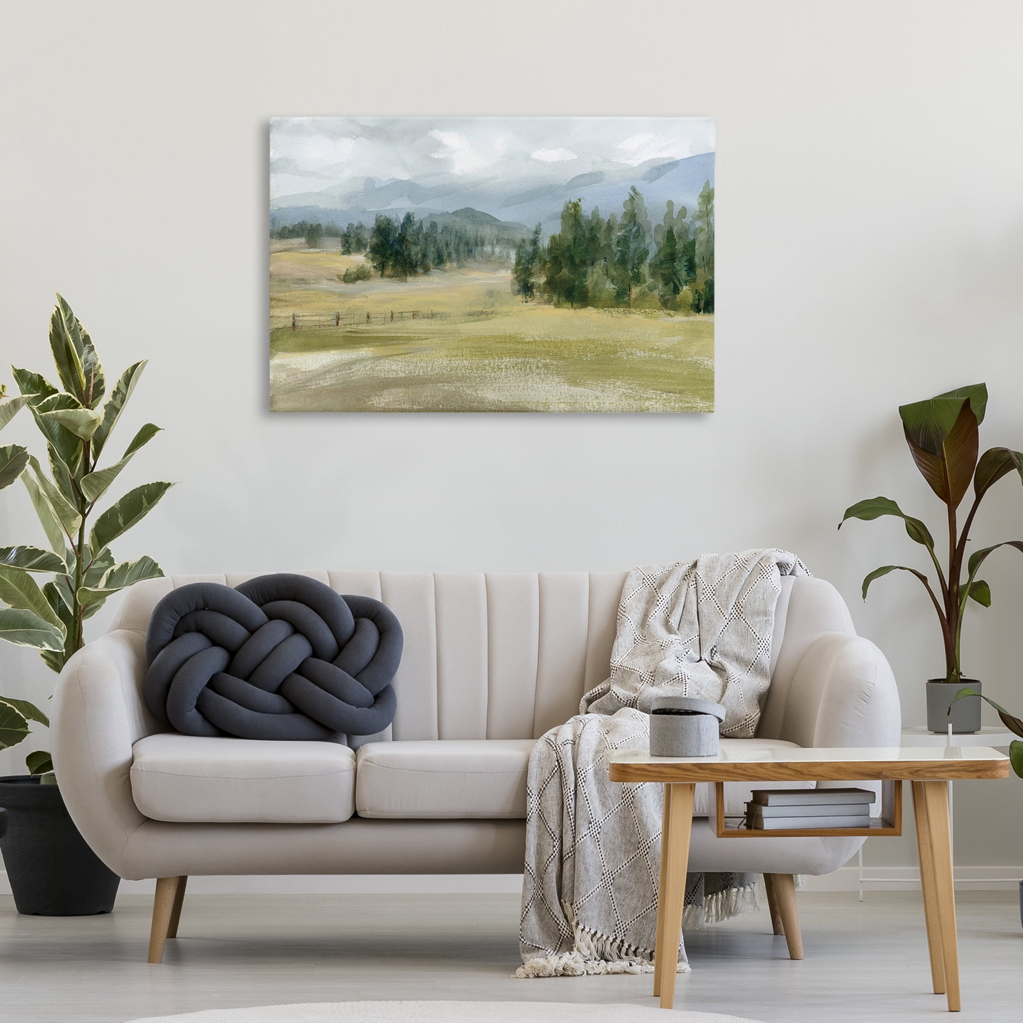 Stupell Industries Vast Valley Retreat Landscape Landscape & Nature Painting Wrapped Canvas Art Print Wall Art, 36 x 24