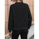 thumbnail image 5 of Camisas de Larga para Mujer, Conjuntos de Otoño, Camisetas con Cuello en V, Blusas Tipo Túnica con Botones, Ropa de Moda Negro L, 5 of 7