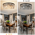 thumbnail image 3 of AFANQI 23.6 inch European style K9 crystal chandelier, modern living room recessed ceiling lamp, 3 of 9