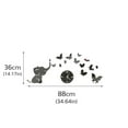 thumbnail image 3 of MORESEC under $5 4Pcs Frameless DIY Wall Clock,Mirror Sticker Mute Clock for Home and Office Decor, Removable Elephant Butterfly Design, Silent Ticking Wall Clock, Easy to Apply Decorative Clock, 3 of 8