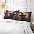 thumbnail image 6 of GZHJMY Halloween Witch's Cat Zippered Velvet Pillowcases,Super Soft and Cozy Luxury Plush Pillow Case Bed Pillow Pillowcases,Queen Size 20x30 in Home Decor, 6 of 7