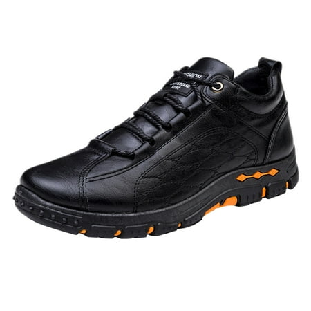 

Fsqjgq Mens Casual Running Shoes Lace Up Sports Shoes for Men Shoes Fashion Casual Shoes for Walking Leather Shoes Men Wide Width Shoes Casual Black 43