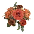 thumbnail image 1 of Flores artificiales para jarrón Arreglo floral Nupcial Sosteniendo Flores Tirando Ramo Ramo de boda para año Nuevo Graduación Decoración Regalo Naranja Colco Ramo de novia, 1 of 8