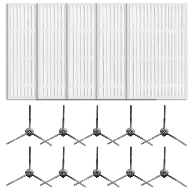 Side Brushes Filters Kit Replaces For ILIFE V20 / For Vyzzle D10 Robotic Vacuum Cleaner Sweeping Machine Accessories