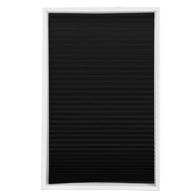 Persianas Plisadas Autoadhesivas Medias Cortinas Opacas para Ventana (negro 60X180cm)