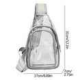 thumbnail image 3 of openpig Clear bags Crossbody Sling Bag Fanny Pack Backpack Purses for Women Men, Crossbody Bag Transparent Sling Shoulder Purse Casual Chest Pack Handbag Gray, 3 of 3
