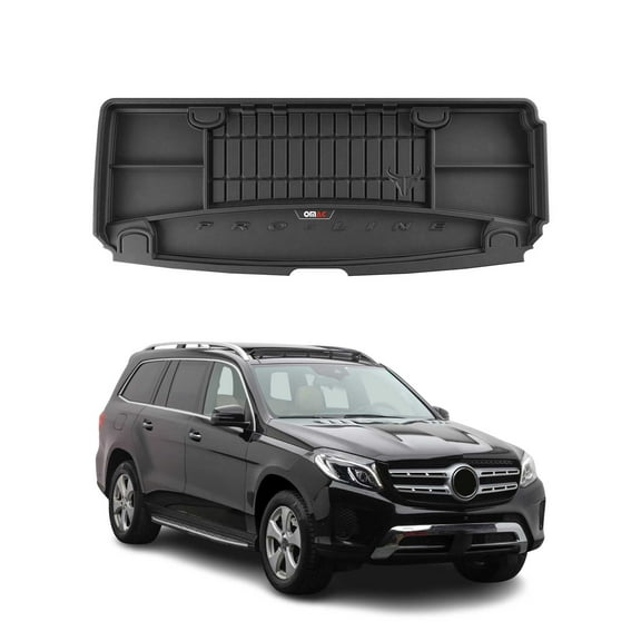 OMAC Premium Cargo Mats Liner for Mercedes GLS Class X166 7 Seat 2017-2019 Black