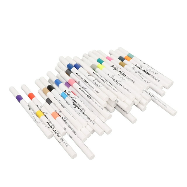 Acrylic Paint Markers, Quick Dry Strong Coverage Eco Friendly Acrylic Pens Waterproof For Glass 12 Colors,24 Colors,48 Colors