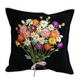 thumbnail image 1 of Black Cushion Ribbon Embroidery for Heimwerken Decor Gift 1, 1 of 8